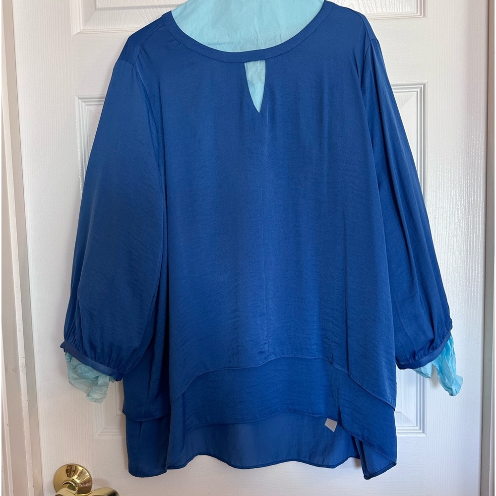 Chico’s size 3(xl) Royal blue 3/4 sleeve blouse
